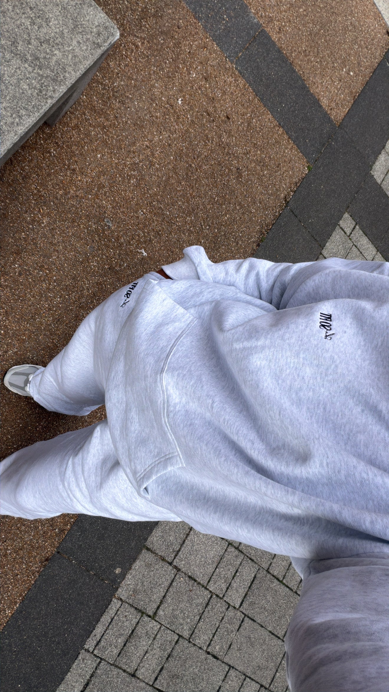 Oversized pullover cotton tracksuit - Grey