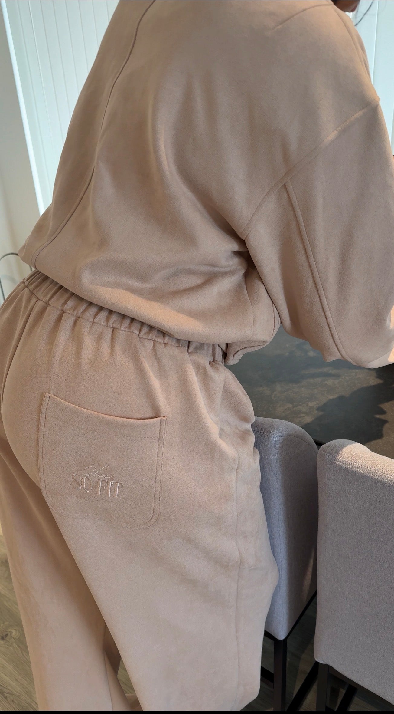 Pre Order - Camel Brown Wide Leg  Tracksuit