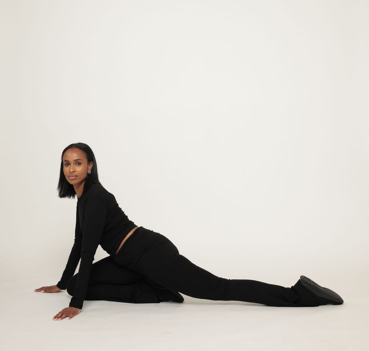 Aläi Foldover Pants Set- Black