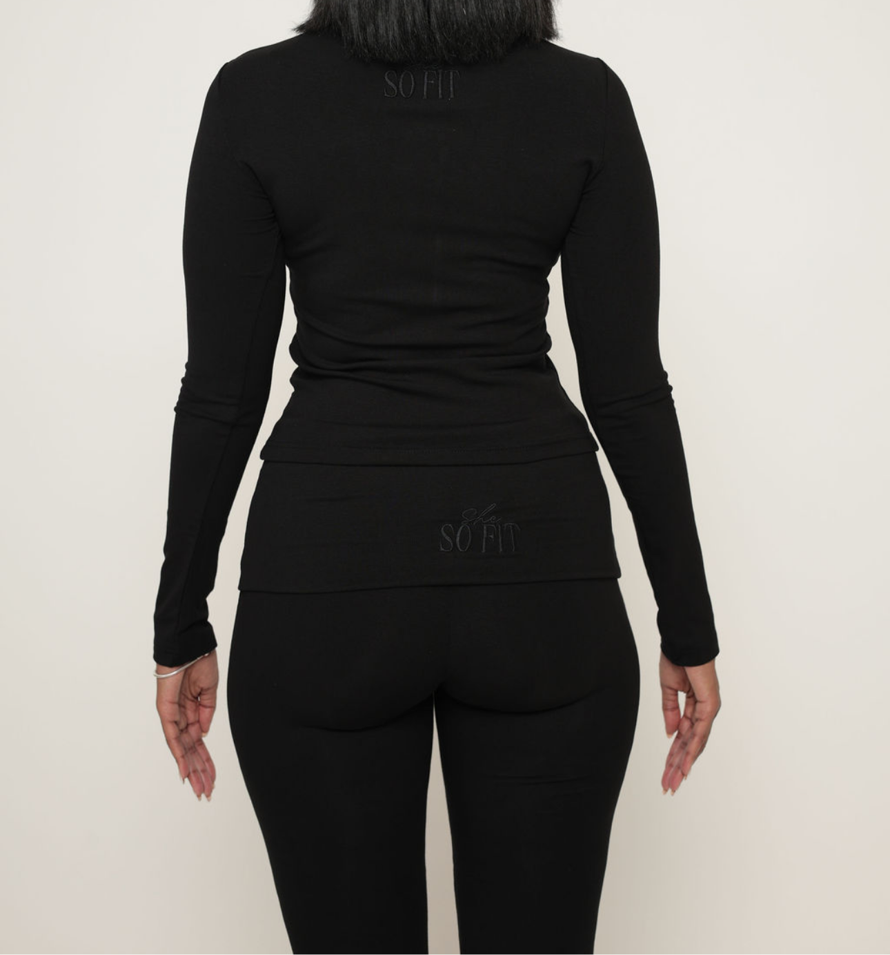 Aläi Foldover Pants Set- Black