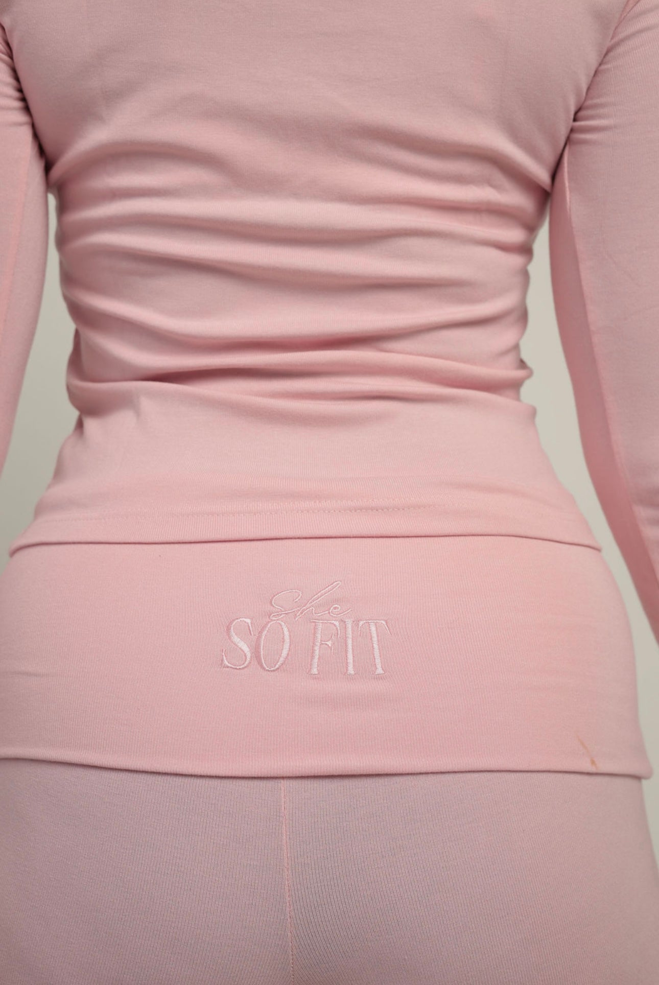 Sheer Version- Aläi Foldover Pants Set- Pink