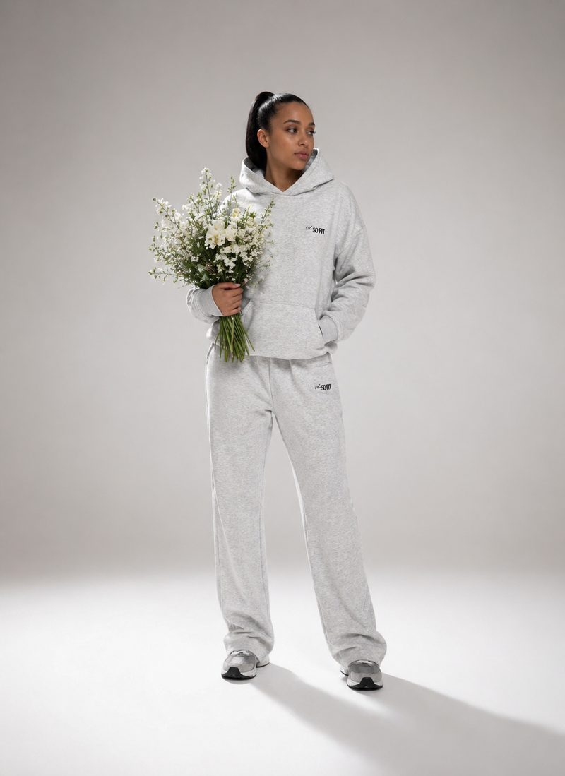Oversized pullover cotton tracksuit - Grey