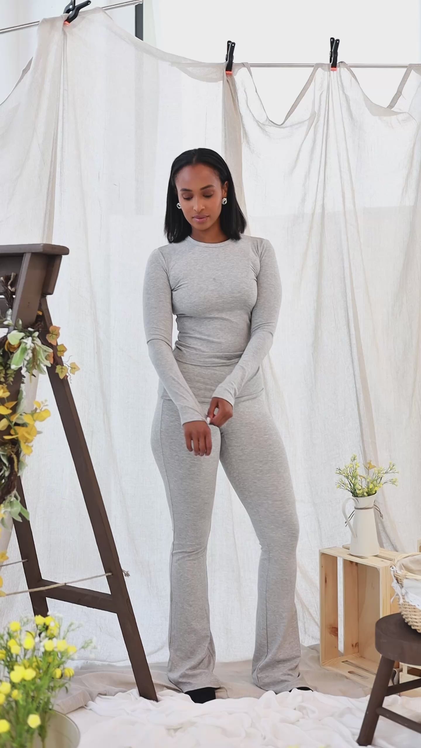 Aläi Flare Foldover Set - Grey